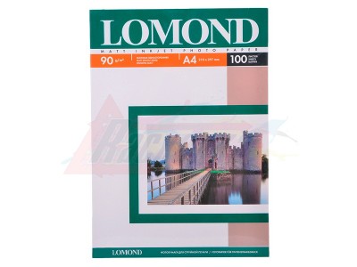 Фотобумага LOMOND матовая, односторонняя, A4, 90 гр/м2, 100 листов [0102001] [12242]