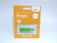 Флэш-драйв 8 ГБ QUMO, Tropic, зеленый, USB2.0 [QM8GUD-TRP-Green] [19033]