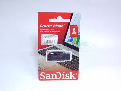 Флэш-драйв 8ГБ SANDISK Cruzer Blade BlisterVersion, черный (SDCZ50-008G-B35) [22376]