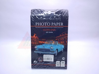Фотобумага REVCOL тисненая ткань Cloth 10x15 (4x6in), 200 гр/м2, 25 листов, (10x15-1-Ткань-200-25-R) [22473]