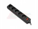 Сетевой фильтр Defender Surge protector ES (5 розеток, 3 м, black) [23302]