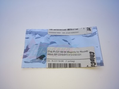 Чип для картриджа Ricoh Aficio SP C310/311/312/232/231, 6K, пурпурный/magenta [R-C311M-6K] (NN) [23517]