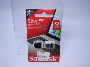 Флэш-драйв 32ГБ SANDISK Cruzer Fit, USB 2.0 (SDCZ33-032G-B35) [23948]