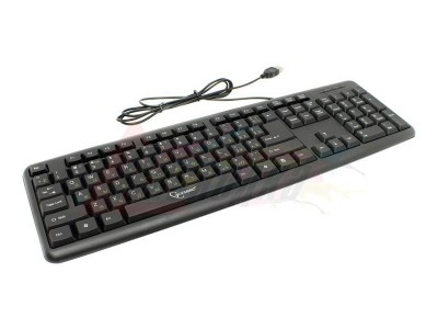 Клавиатура проводная Gembird, USB, черная (KB-8320U-BL) USB, черная, 104 клавиши [24345]