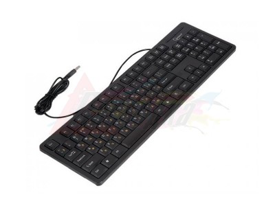 Клавиатура проводная Gembird, USB, черная (KB-8340U-BL) USB, черная, 104 клавиши, ножничный механизм клавиш [24346]