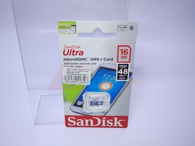 Карта памяти Sandisk 16ГБ, класс 10, microSDHC, без адаптера [UHS-I SDSQUNB-016G-GN3MN] [24640]