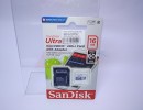 Карта памяти Sandisk 16ГБ, класс 10, microSDHC, с адаптером [UHS-I W/A SDSQUNB-016G-GN3MA] [25421]