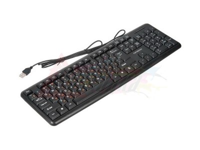 Клавиатура проводная Gembird, USB, черная (GK-100) Гарнизон [26259]