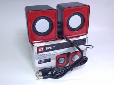 Колонки 2.0 Defender SPK-22 (2x2,5Вт, USB-питание, красный) [65502] [27150]