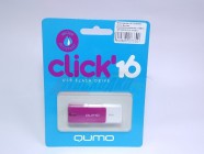 Флэш-драйв 16 ГБ QUMO, Click, фиолет, водонепроницаемая, USB2.0 (QM16GUD-CLK-Violet) [27330]