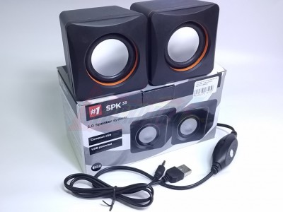 Колонки 2.0 Defender SPK-33 (2x2, 5Вт, USB-питание, черный) [65633] [27525]