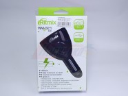 Разветвитель автоприкуривателя RITMIX RM-021 (2xUSB, 1 гнездо, совмещает функцию прикуриватель и зарядку USB) [27612]