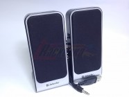Колонки 2.0 Defender SPK-225 (2x2, 4Вт, USB-питание, регулятор громкости, разъем для наушников, сербристый) [65220] [27668]