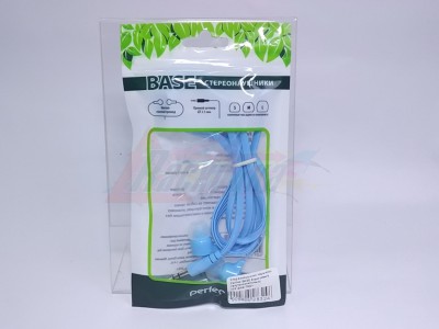 Стереонаушники Наушники Perfeo BASE бирюзовые (внутриканальные) <PF-BAS-TRQ> [28324]