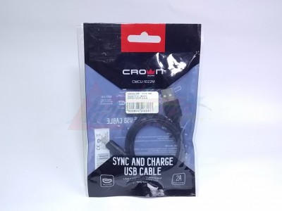 Кабель USB -  micro USB Crown (1 м) черный [CMCU-1022M black] [28387]