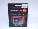 Карта памяти QUMO 32ГБ, класс 10/UHS-I, microSDHC, c адаптером SD (QM32GMICSDHC10U1) [28390]