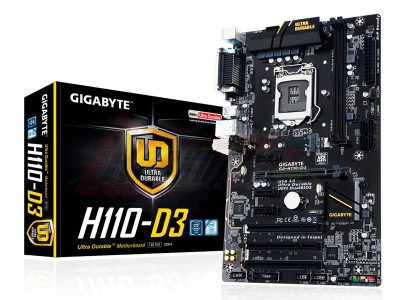 Материнская плата Gigabite GA-H110M-D3, Soc-1151, H110,  2xDDR4, ATX, Retail [28424]