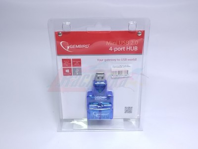 Внешний USB 2.0 HUB Mini 4-port GEMBIRD [UHB-CN224] [28786]