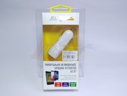Зарядное устройство автомобильное Jet. A  (DC12-24V, 2xUSB, 5V, 2.1A) белый [UC-Z17] [28791]