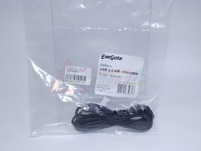 Кабель USB -  micro USB Exegate (1.8 м) черный [EX191088RUS] [29101]