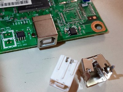 Замена USB разъёма принтера
